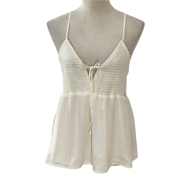 American Eagle Boho Smocked Babydoll Blouse Women’s Size XXL NEW - Picture 1 of 7